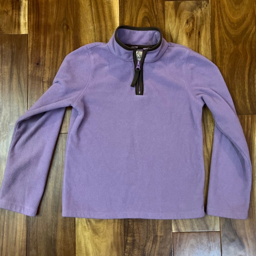 Girls Old Navy Purple Fleece Quarter Zip Pullover, Size Small